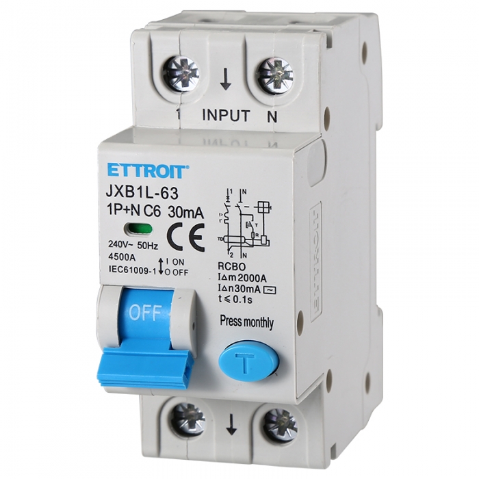 Magnetotermico Differenziale 1P+N 6A 30mA 220V-6KA
