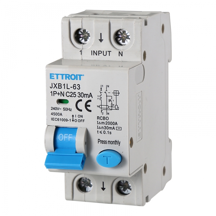 Magnetotermico Differenziale 1P+N 25A 30mA 220V-6KA