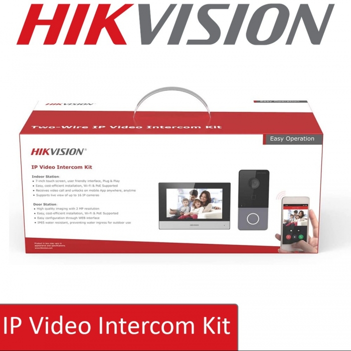 Kit videocitofonico monofamiliare IP - Poe  Wi-Fi 2 - 2 fili