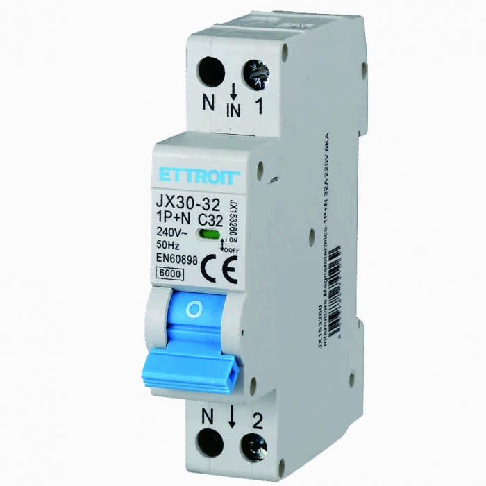 Interruttore Magnetotermico 1P+N 32A 220V 6KA