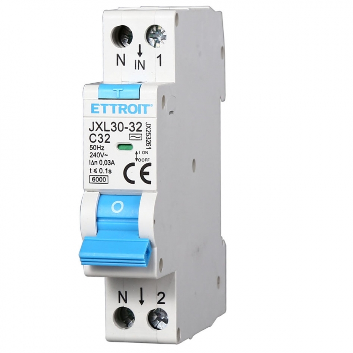 Magnetotermico Differenziale 1P+N 32A 30mA 220V-6KA