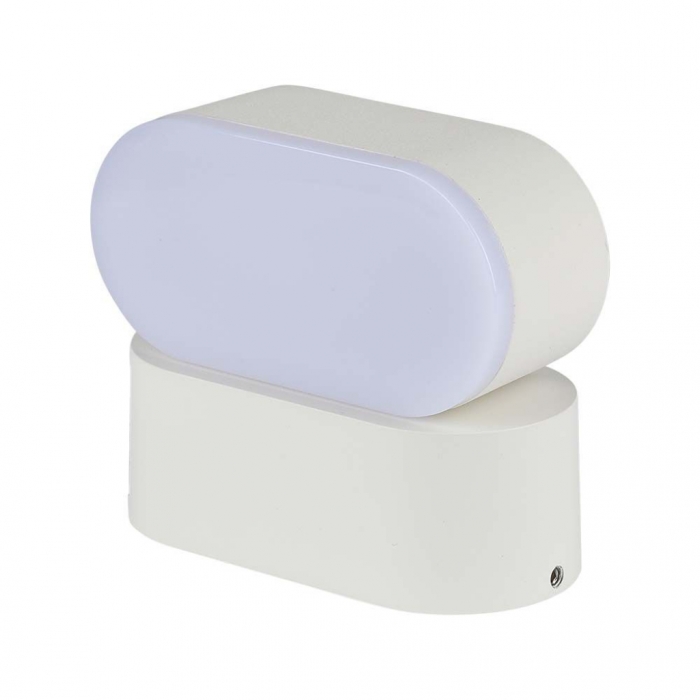 Lampada LED da Muro Ovale Colore Bianco con Testa Ruotabile 