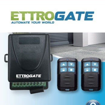 Kit ricevitore per automazione cancelli con 2 Telecomandi universali 433mhz IP20