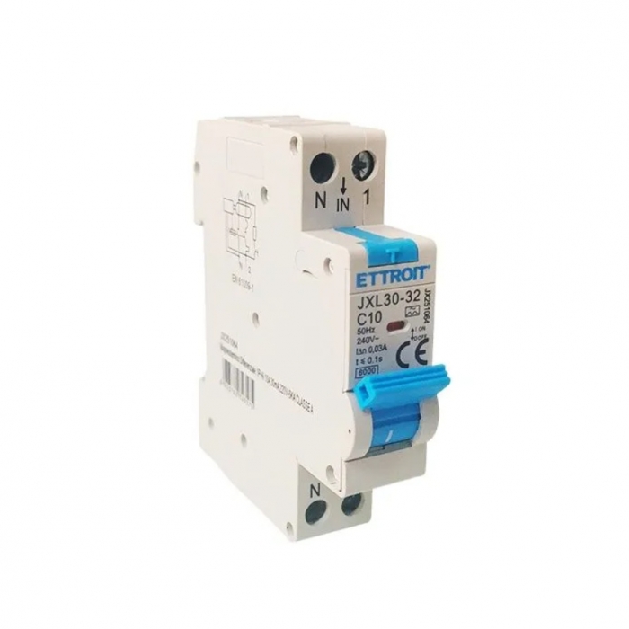 Magnetotermico Differenziale 1P+N 10A 30mA 220V-6KA CLASSE A