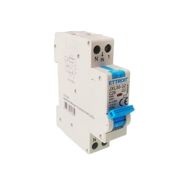 Magnetotermico Differenziale 1P+N 25A 30mA 220V-6KA CLASSE A