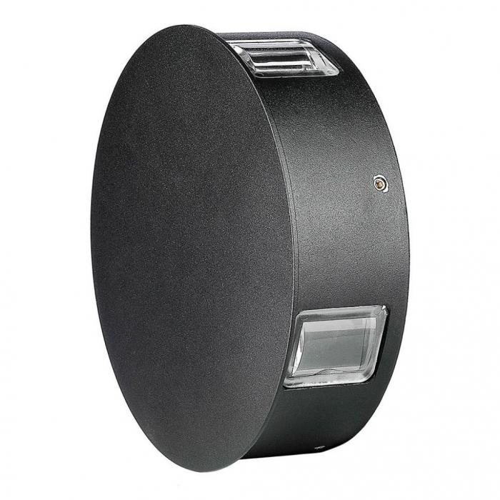 Lampada LED da Muro Rotondo Colore Nero