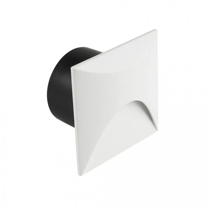 3W LED Step Light 3000K Aluminum White Body Square IP65