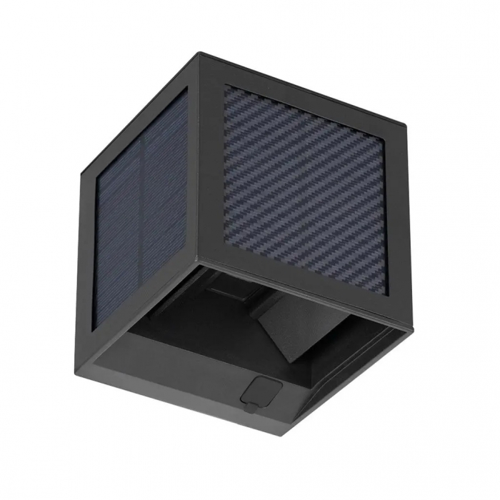 2.25W LED Solar Wall Light 3in1 Black Body IP65 PIR Sensor