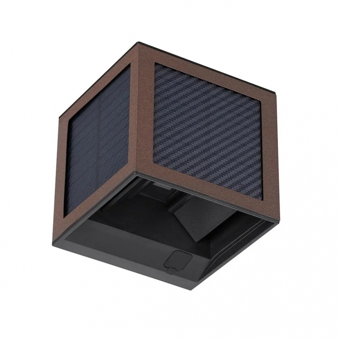 2.25W LED Solar Wall Light 3in1 Corten Body IP65 PIR Sensor