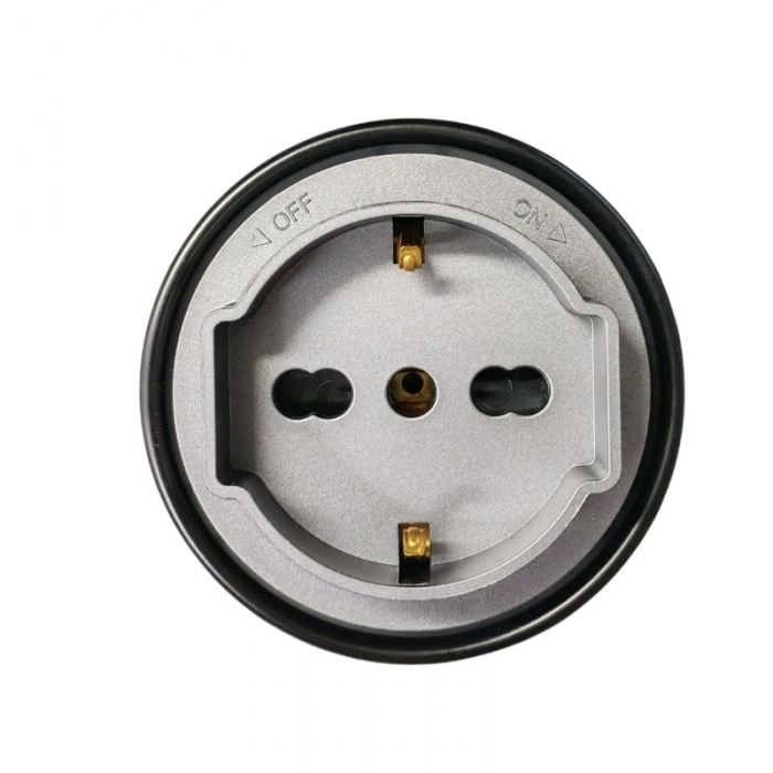 Presa schuko plug&play a binario Grigio