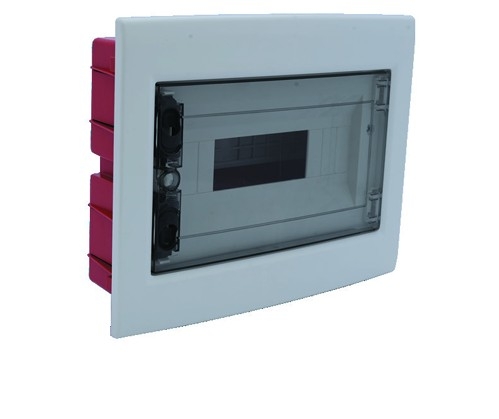 Centralino incasso 18M IP40 / Bianco - Portello trasparente Fumè