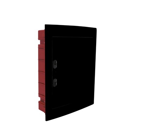 Centralino incasso 24M(12x2) IP40 / Nero - Portello Nero