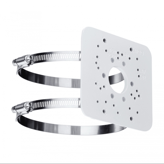 Staffa da palo per telecamera compatibile Dahua – Dimensioni: 125,6 × 114 × 20 mm