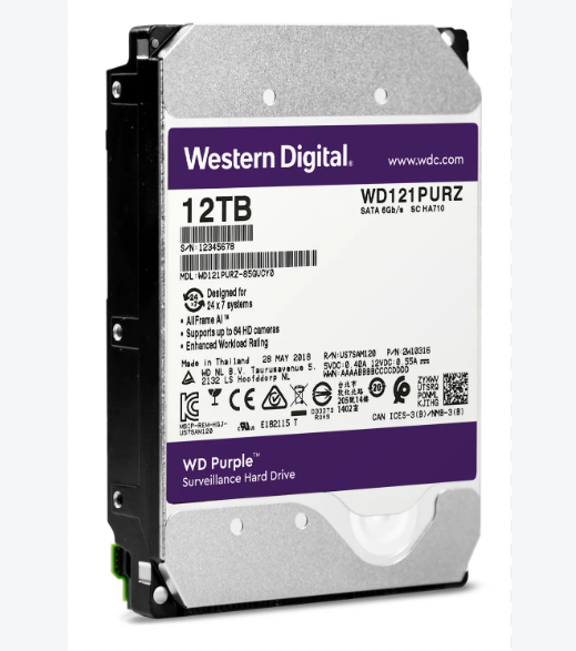 Hard disk WD Purple per la videosorveglianza - 12 TB