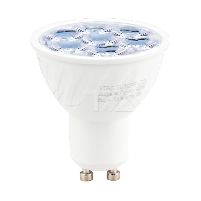 LED Faretto SAMSUNG Chip GU10 6W Ripple Plastica Lens Cover 10gradi 6400K