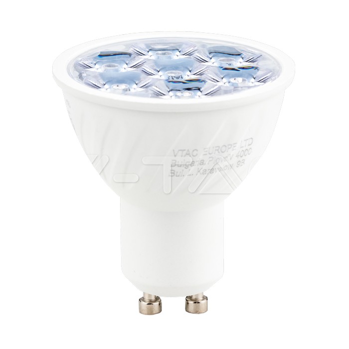 LED Faretto SAMSUNG Chip GU10 6W Ripple Plastica Lens Cover 10gradi 4000K