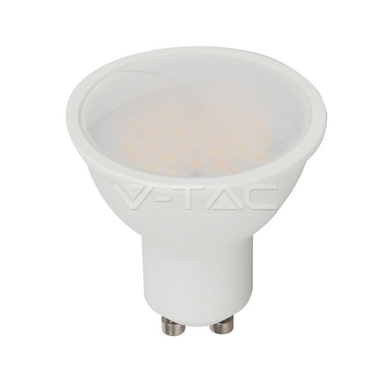 LED Lampadina SAMSUNG Chip GU10 5W Smooth Plastica 110`D 6400K