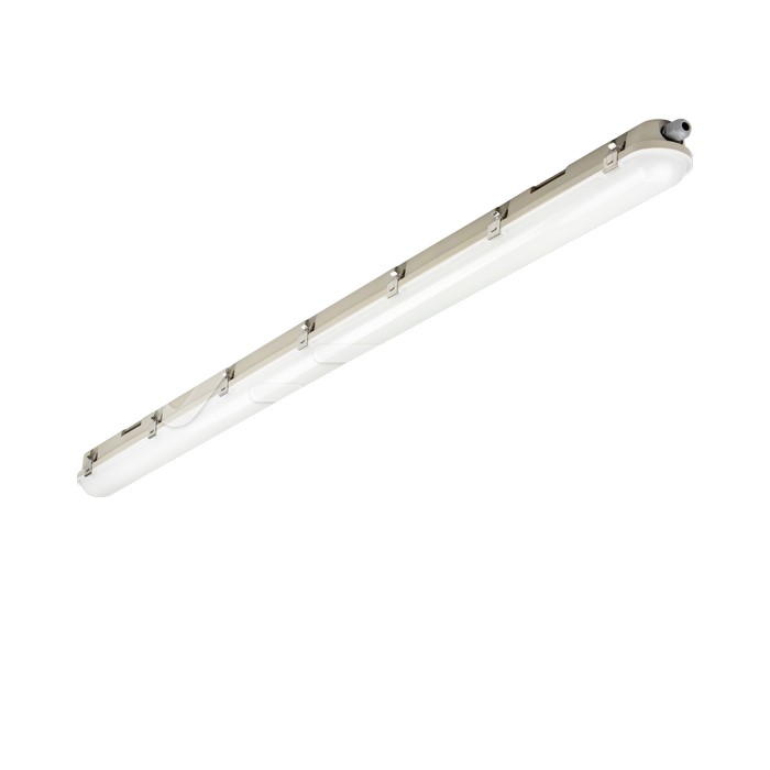 LED Waterproof Fitting M-SERIES 1500mm 48W E-K PC/PC SS Clip