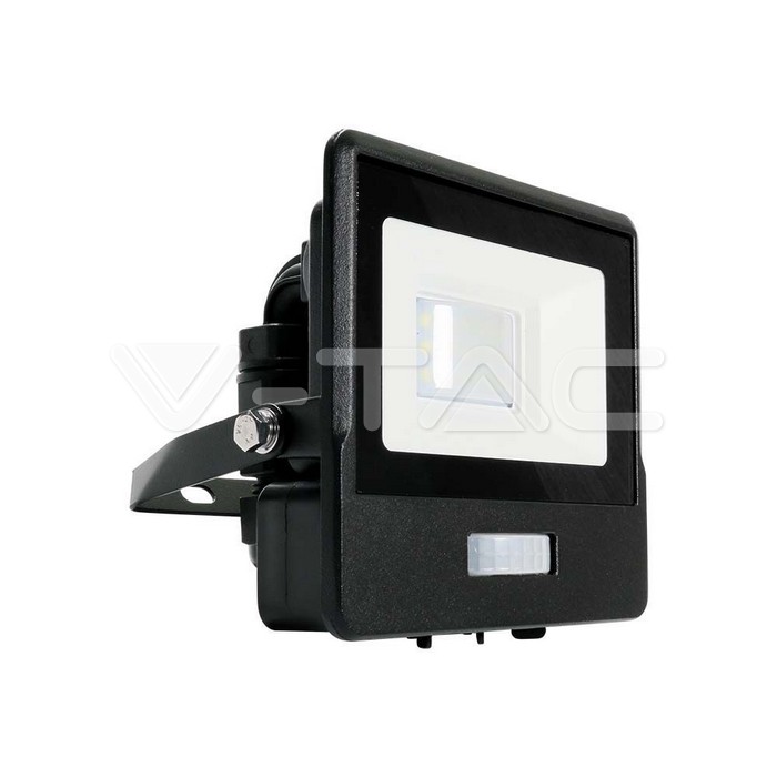 10W LED PIR Sensor Floodlight SAMSUNG CHIP Black Body 4000K