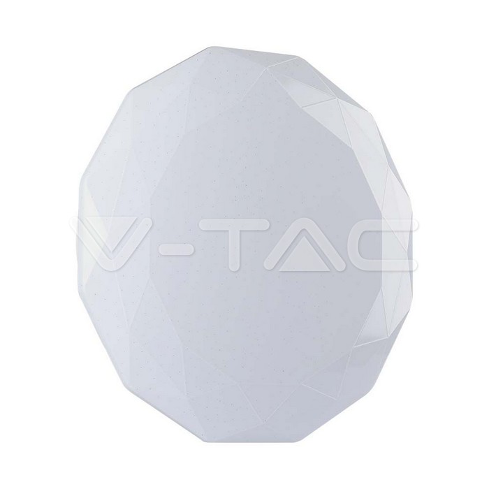  Plafoniera LED Rotonda con Telecomando Cambia Colore 3 in 1 a Diamante d: 500mm h: 75mm Dimmerabile