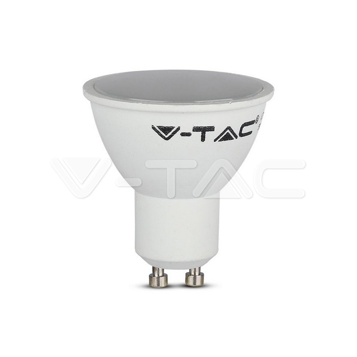 LED Spotlight - 4.5W GU10 SMD White Plastic Milky Cover 6400K