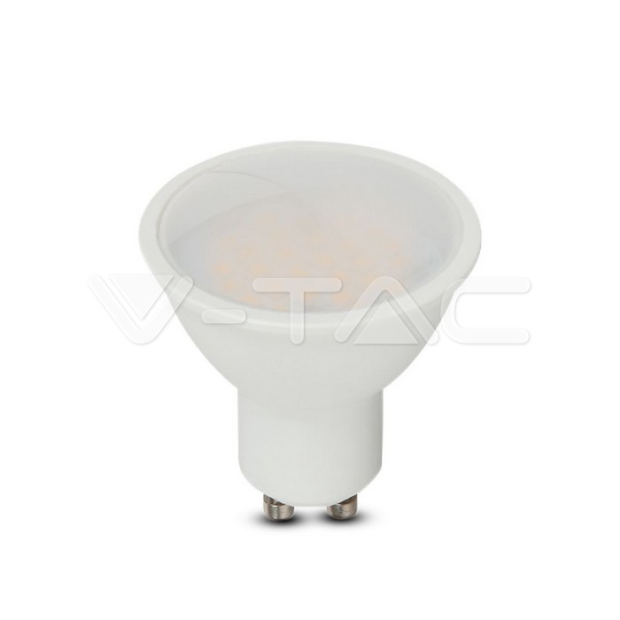 LED faretti SAMSUNG CHIP GU10 4.5W Smooth Plastic 110°D 3000K