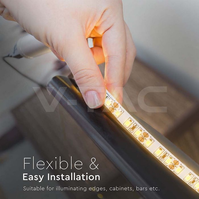 12W LED Stip Light CREE CHIP 4000K IP20 24V 8MM DOUBLE PCB img 6