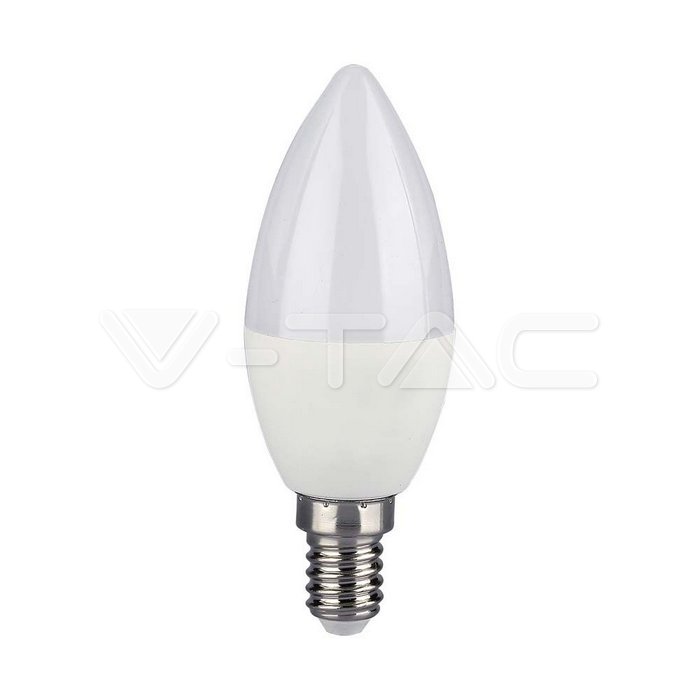 LED Bulb - 4.5W E14 Candle Smart RGB WW CW Compatible With Amazon Alexa And Google Home White