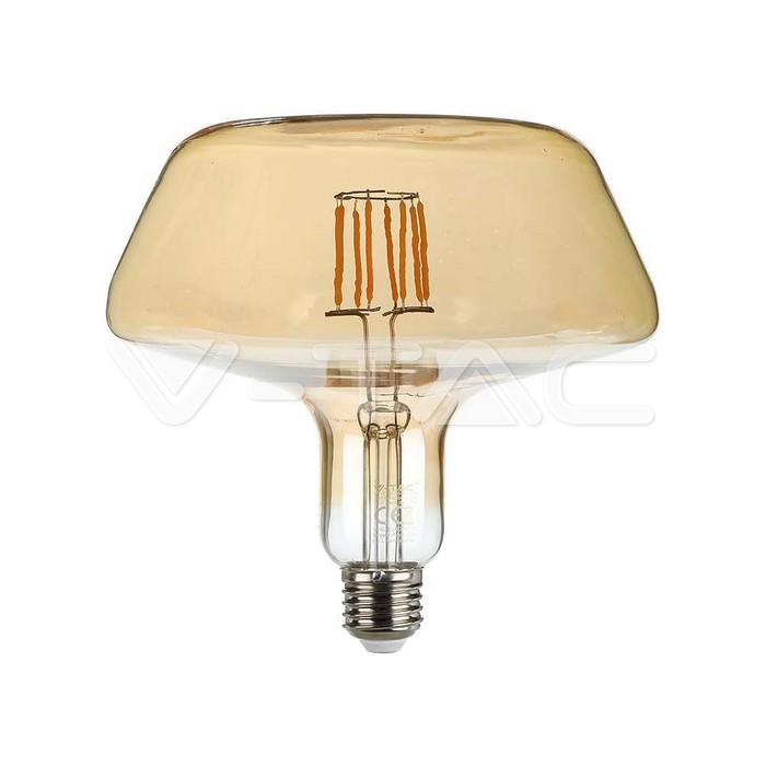 LED - 8W Filament E27 T180 Amber Cover 1800K
