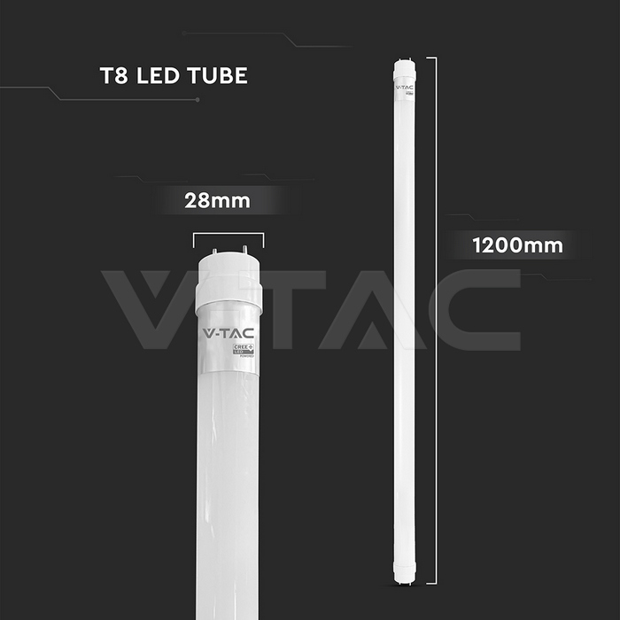 LED Tube CREE CHIP - 120cm 18W G13 Nano Plastic 6500K img 5