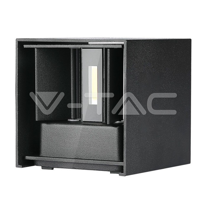 5W Wall Lamp With Bridglux Chip Black Body Square IP65 3000K