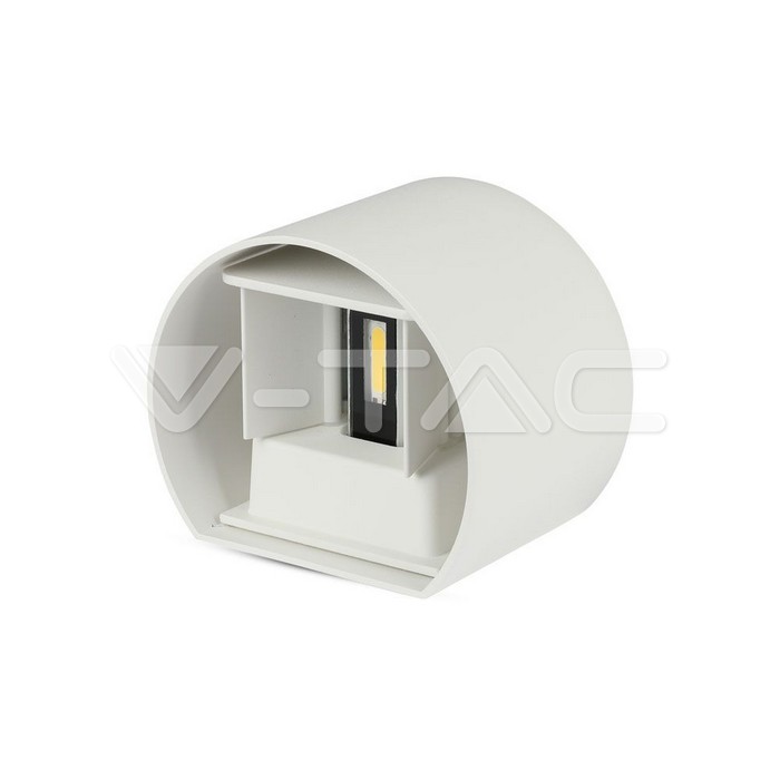 6W Wall Lamp Bridglux Chip White Body Round IP65 4000K