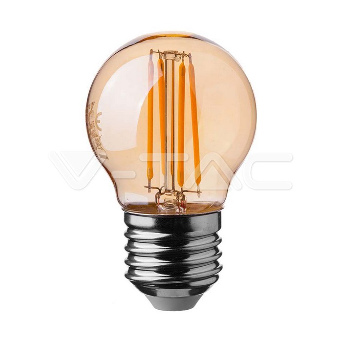 4W Filament E27 G45 Amber Cover 2200K