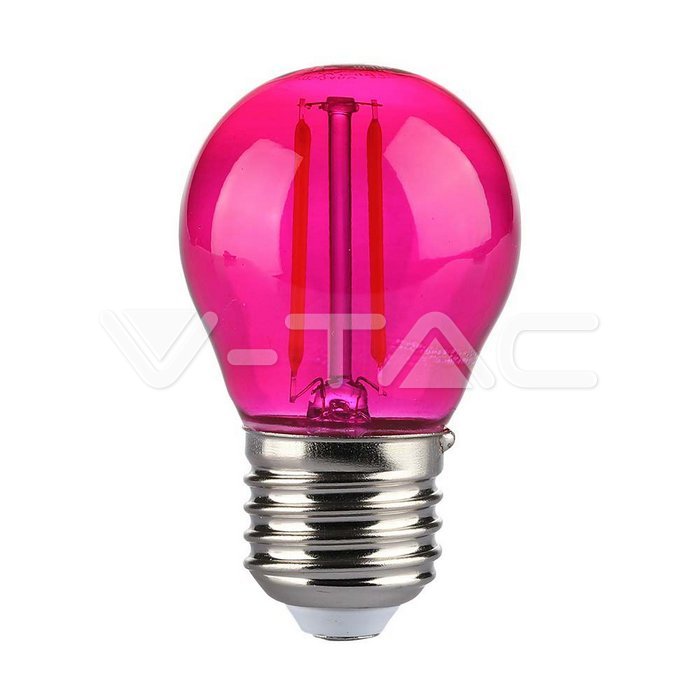 LED - 2W Filament E27 G45 Pink