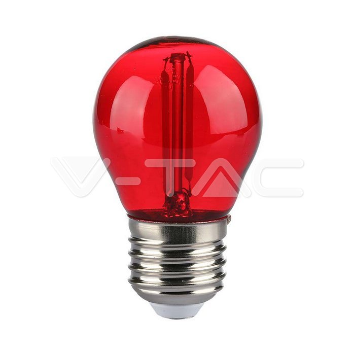LED - 2W Filament E27 G45 Red