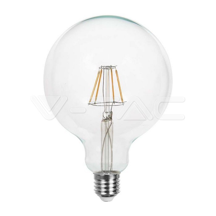 LED - 12.5W Filament E27 G125 Clear Cover 6500K