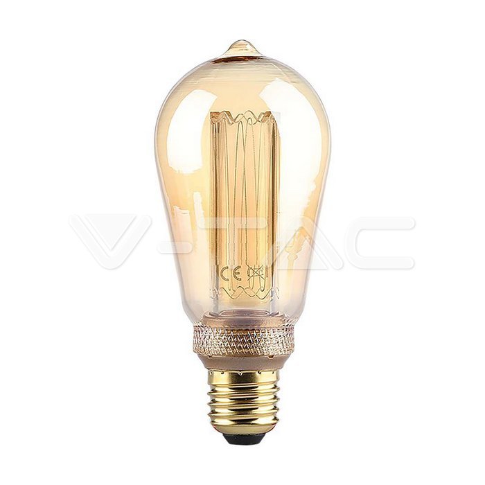 LED - 4W Filament E27 ST64 Amber Art 2200K