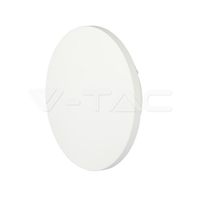 6W Wall Lamp White Body Round IP65 3000K