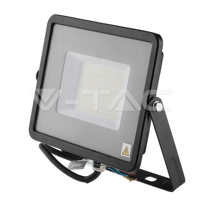 50W LED Floodlight SMD SAMSUNG CHIP G2 SLIM  Black Body 6400K