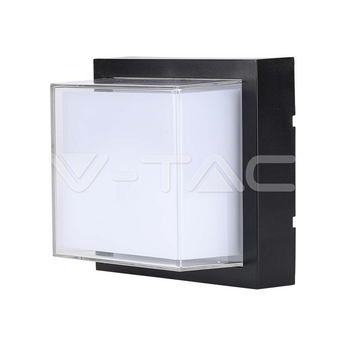 12W LED Wall Black Square 3000K