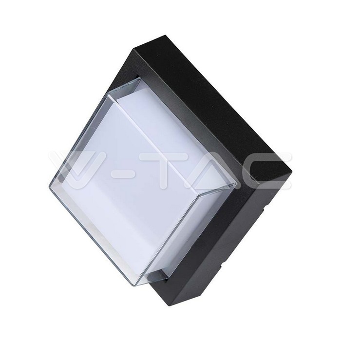 7W LED Wall Black Square 3000K