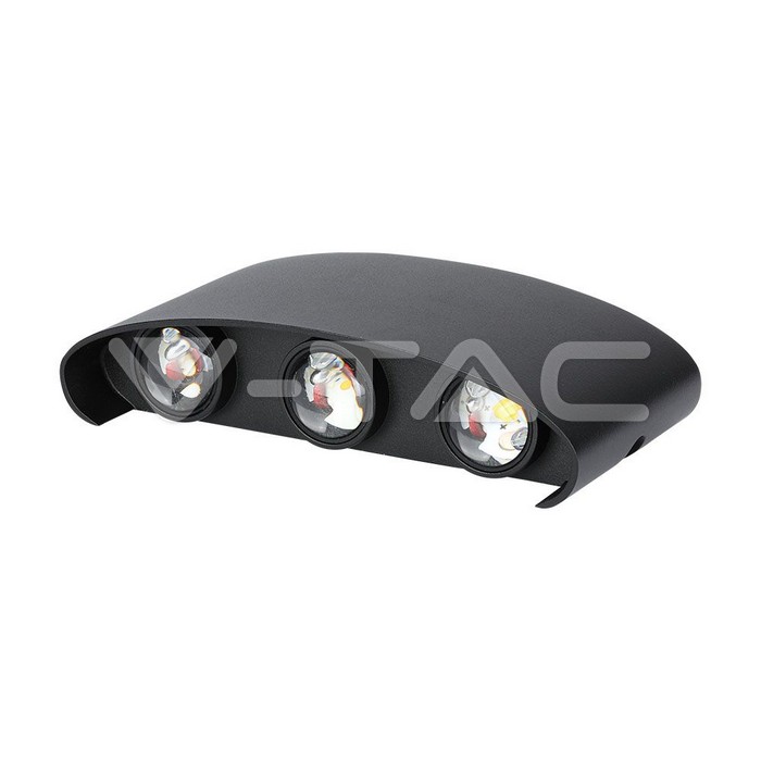 6W LED Wall Light Sand Black IP54 3000K