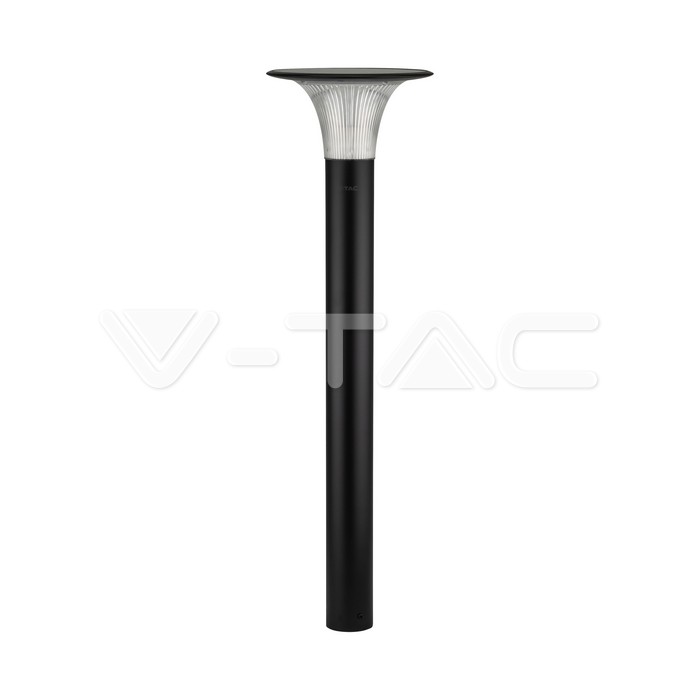 Lampada LED Solari 15W da Terra con Palo e Batteria LiFePO4 3.2V Colore Nero CCT: 6000K+4000K IP65