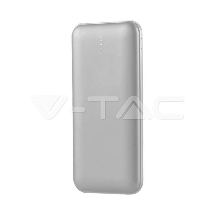 Power Bank 10.000 mAh Dual USB e Tipo C Colore Silve