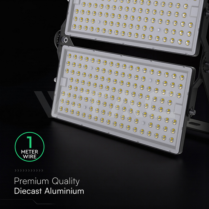 500W LED Floodlight CREE CHIP Black Body Grey Glass 4000K 135LM/W img 5