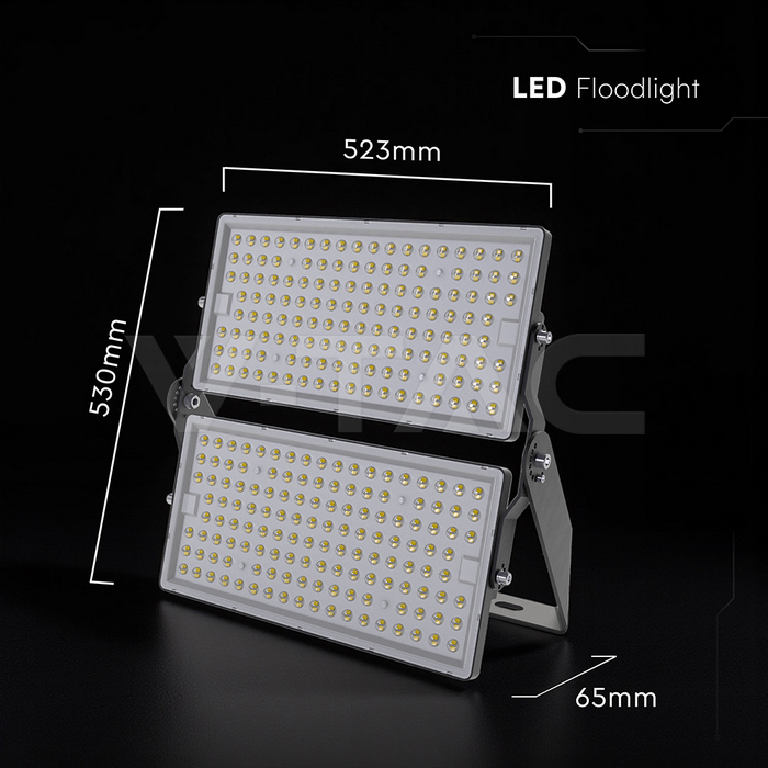 500W LED Floodlight CREE CHIP Black Body Grey Glass 4000K 135LM/W img 6