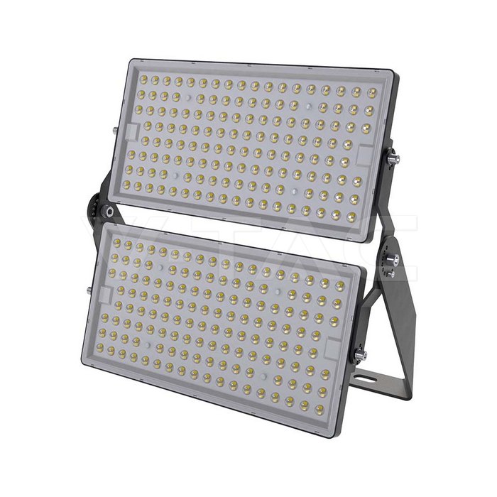 500W LED Floodlight CREE CHIP Black Body Grey Glass 4000K 135LM/W