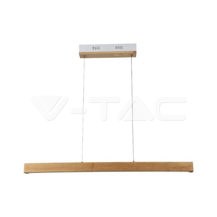 12W LED Hanging Lamp 4000K Wood Body