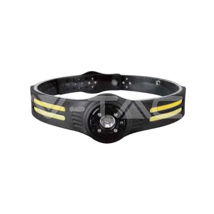 3W SMD + 5W COB Silicon Head Light With Belt Rechargeable IP44