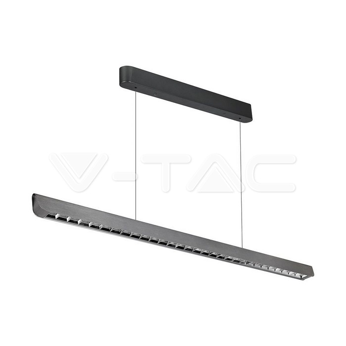 36W LED Linear Hanging Suspension Light Lens Type-CCT:3IN1 - Matte Grey